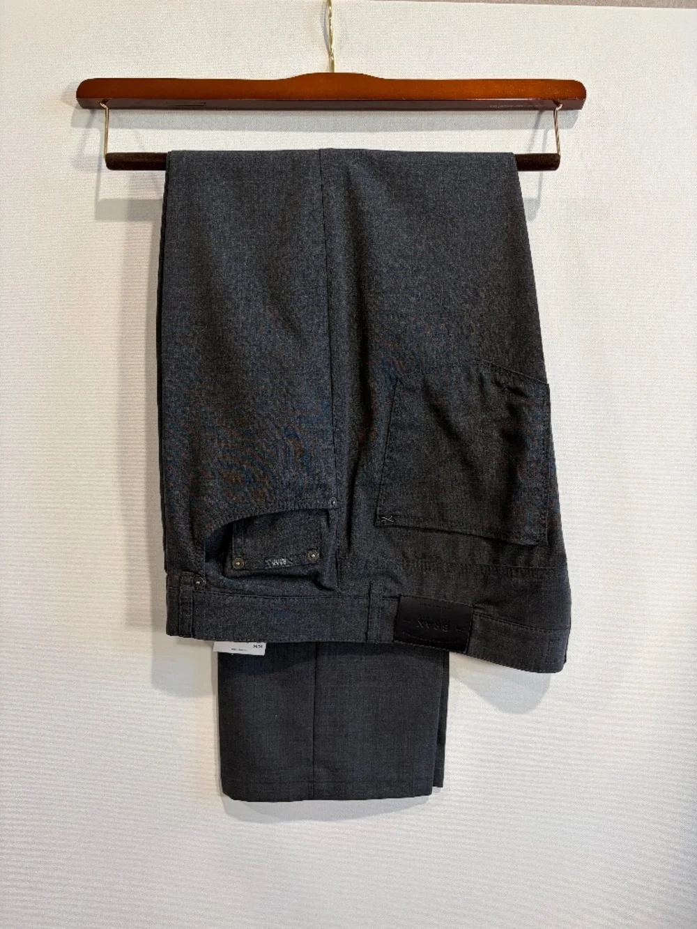 Brax Men’s Cooper Regular Fit Gray Pants 34x34 5 Pocket Made in Romania
